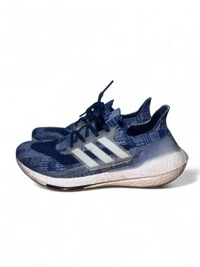 Adidas Ultraboost 21 Sashiko primeblue crew blue cloud white sneakers 11 mens